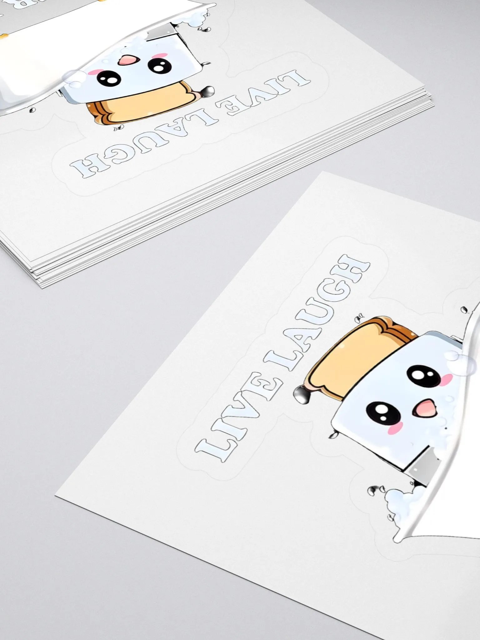 Live Laugh Toaster Bath Sticker product image (4)