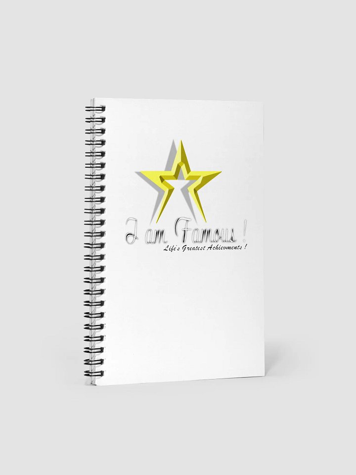 Famous Star Spiral Notebook ( I am Famous Design) product image (1)