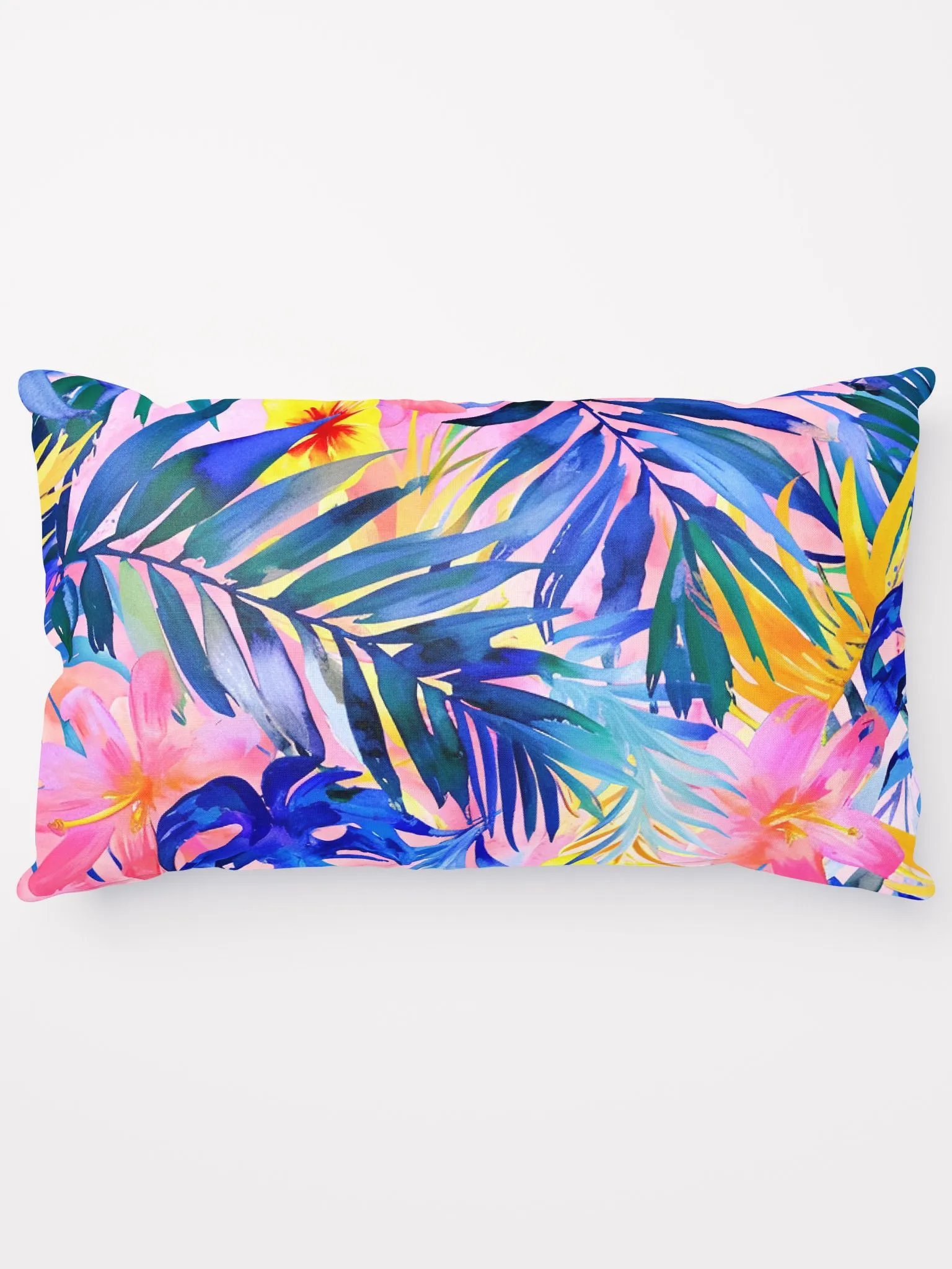 Tropical Floral Purple Throw Pillow product image (5)