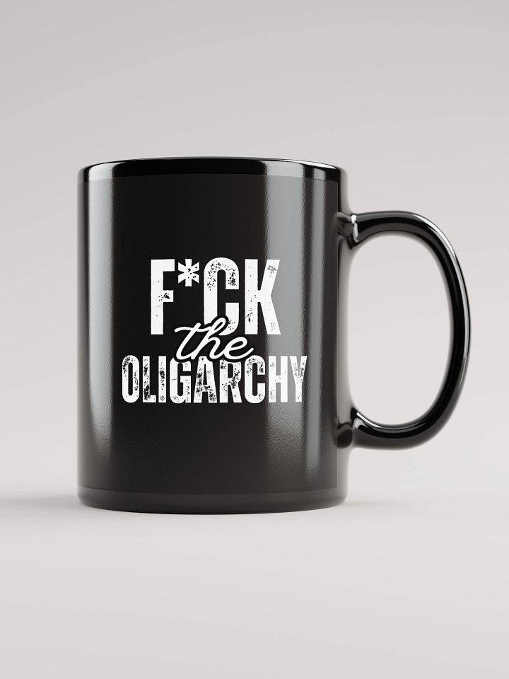 F*ck the Oligarchy: Black Glossy Mug product image (2)