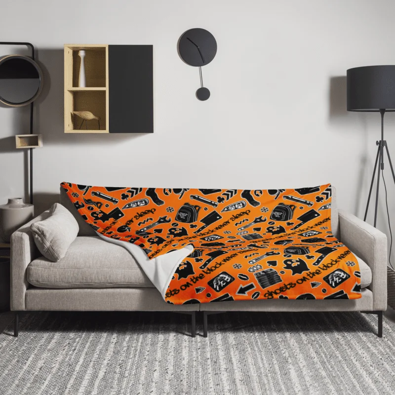 Ghosts On The Block Never Sleep Throw (Black October) product image (1)