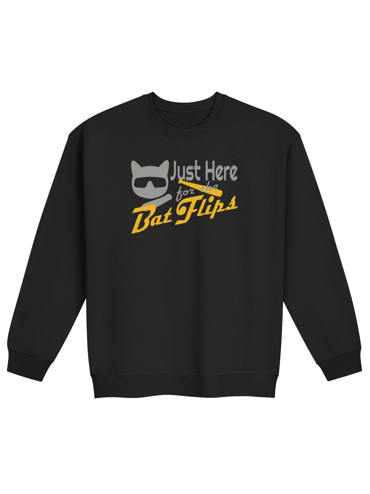 Baseball Cat (Just Here for The Bat Flips) - Unisex Adult Sweatshirt product image (1)