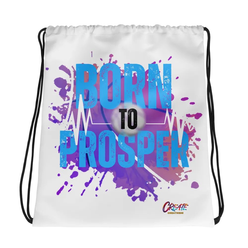 Born to Prosper Full Print Drawstring Bag product image (1)
