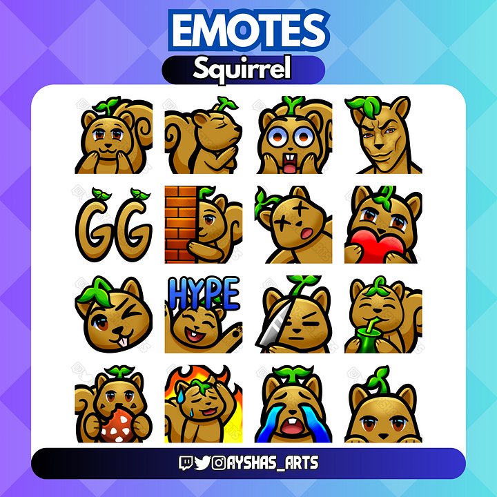 Squirrel Emotes product image (1)