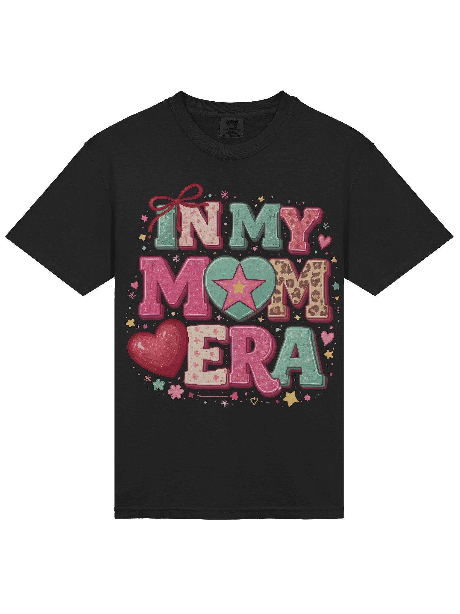 In My Mom Era" Retro Floral & Leopard Tee - Comfort Colors 1717 product image (19)