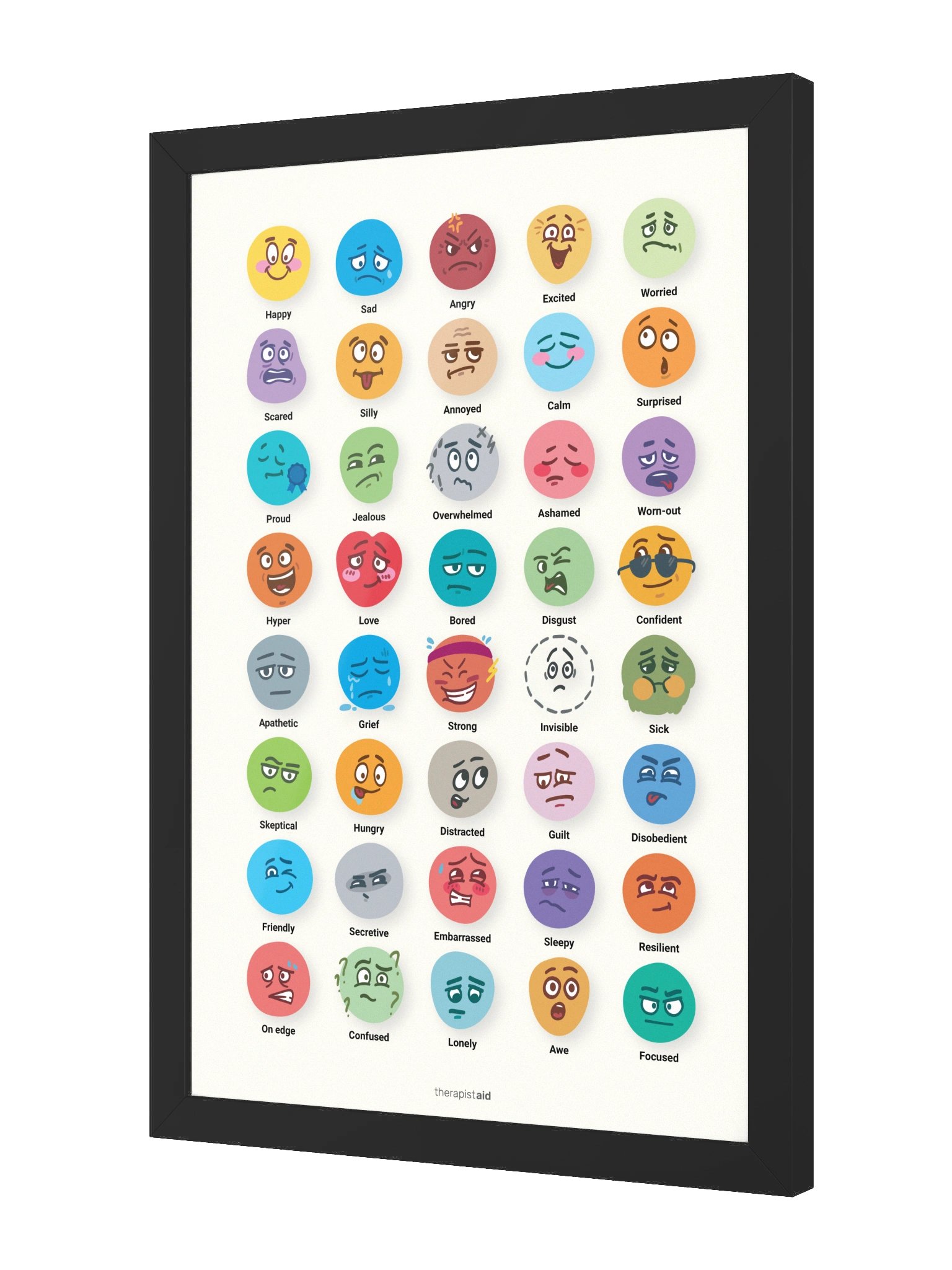 Feelings Faces framed artwork product image (2)