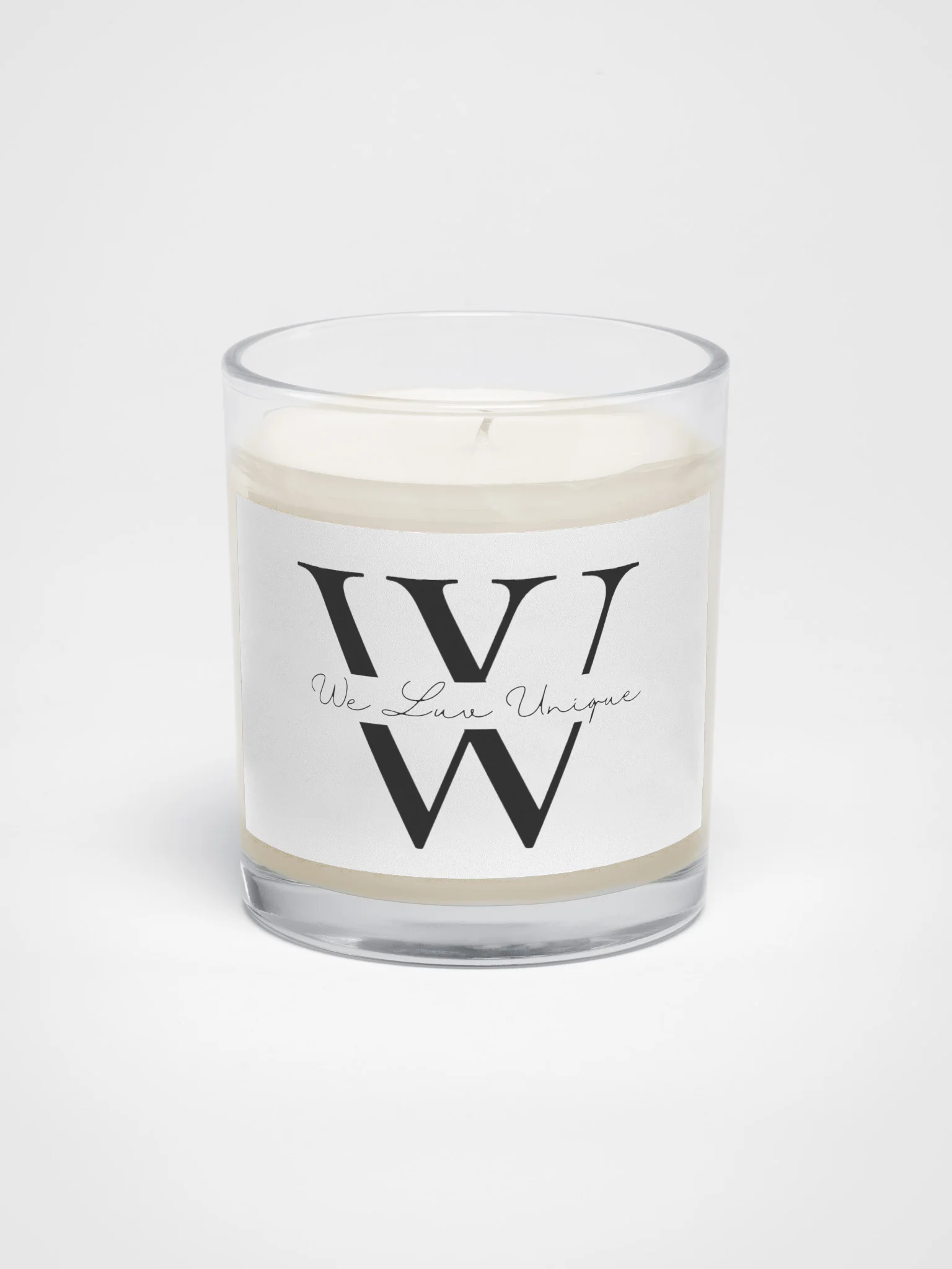 WLU Soy Wax Candle Clear Glass Jar product image (1)