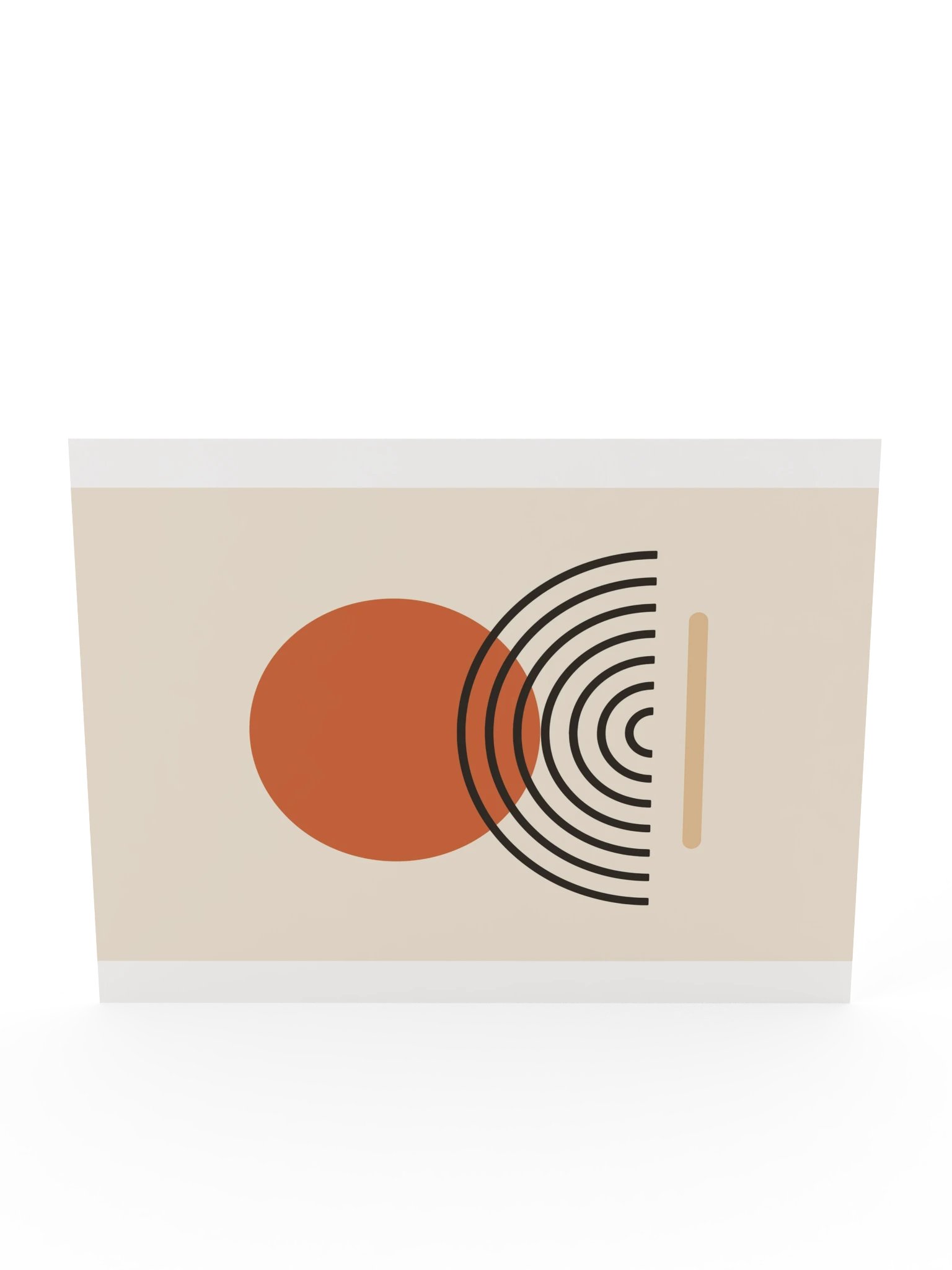 Terracotta Sun Horizon Print | Mid Century Bathroom Wall Art product image (12)