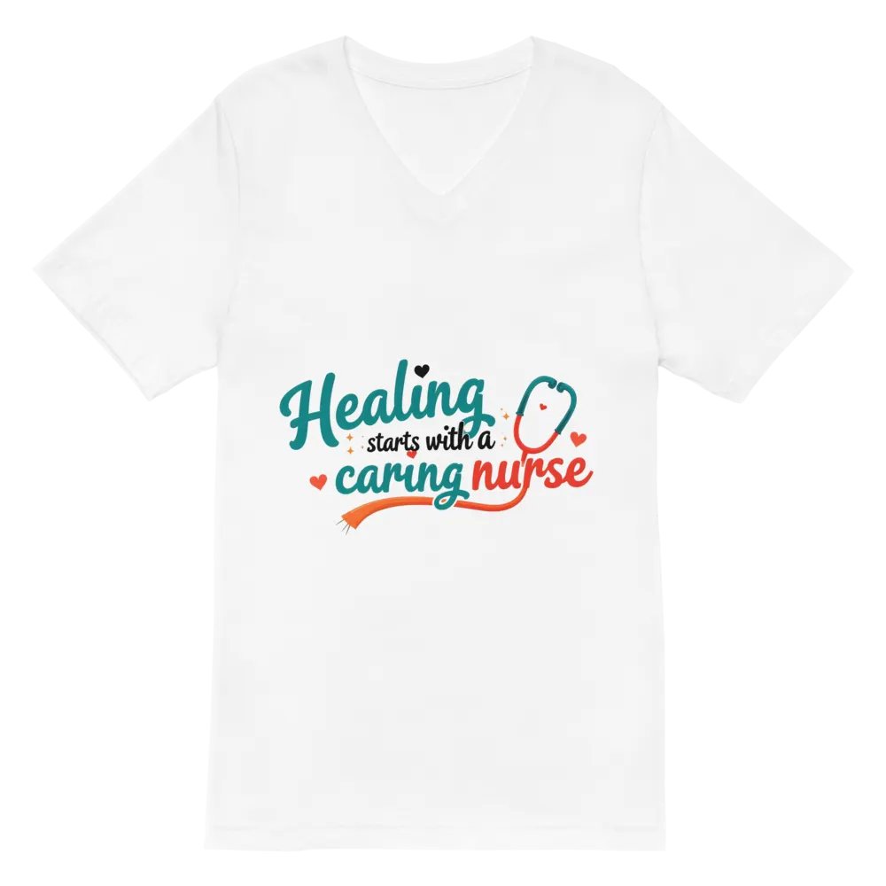 Caring Nurse V-Neck Tee product image (2)