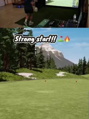 Wow… Now that’s how you start quick! 🔥⛳️. 3 wood for eagle. #golf #golfshot #simgolf #golflife 