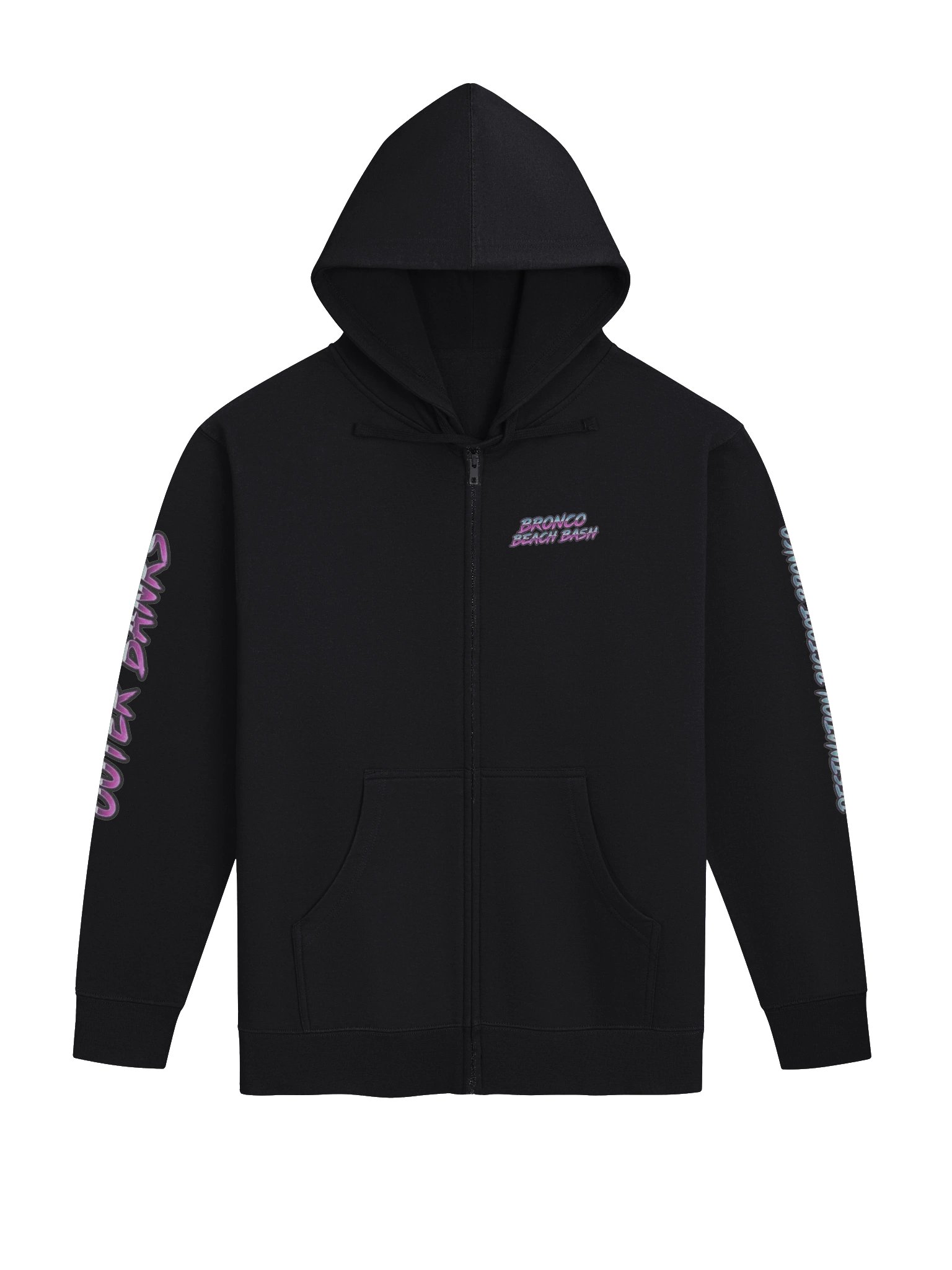 2026 Bronco Beach Bash OBX / Destination Bigfoot Bronco Collab Independent Trading Co. Zip Up Hoodie (Multiple Colors Available) product image (2)