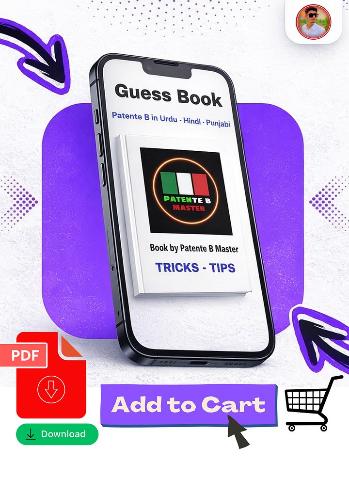 Patente B Tricks Book in Urdu PDF Book - Download Guess Book - Trucchi Patente B in Urdu Book product image (2)