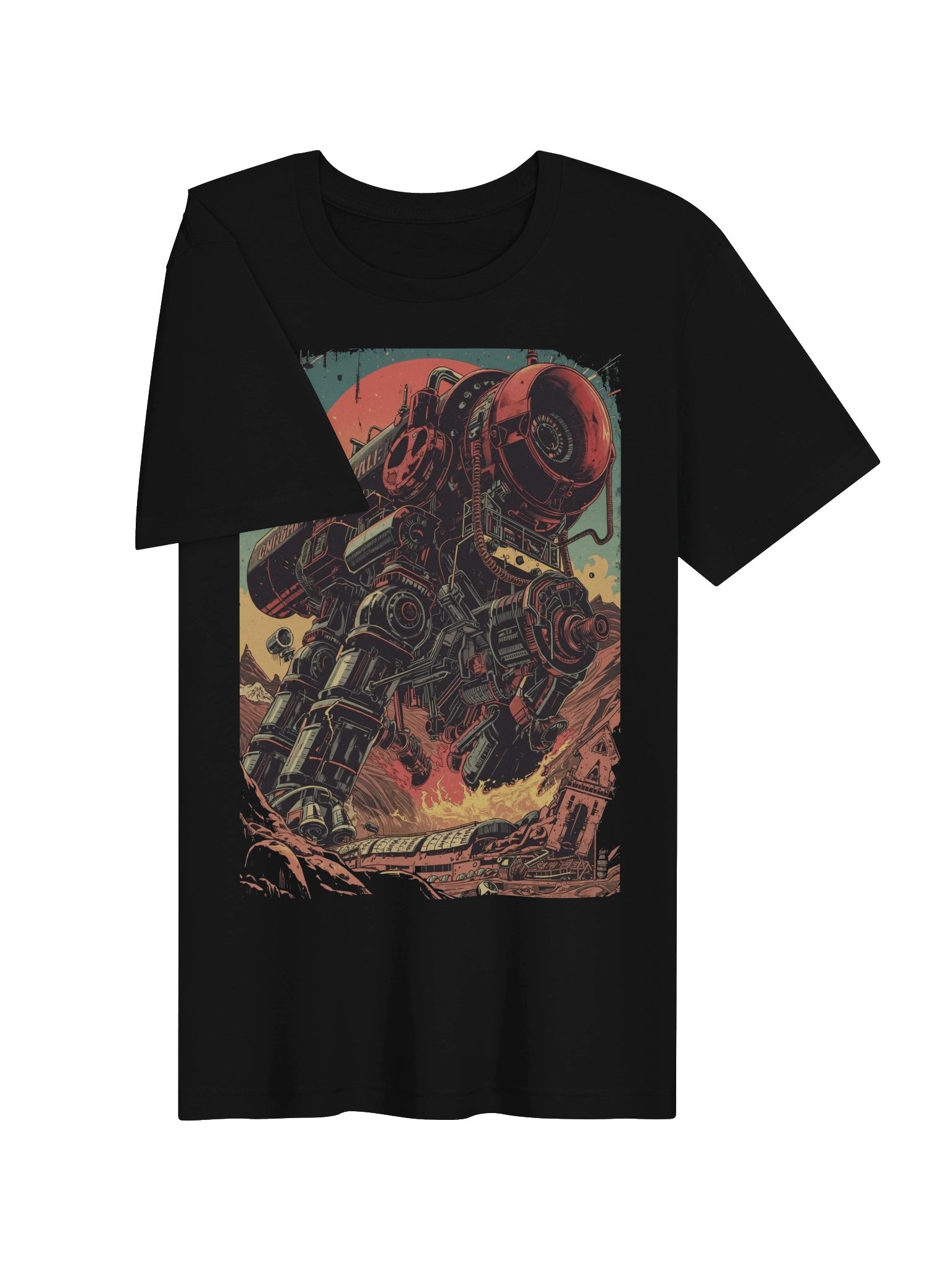 Retro Mech Desert Clash Lightweight T-Shirt product image (6)