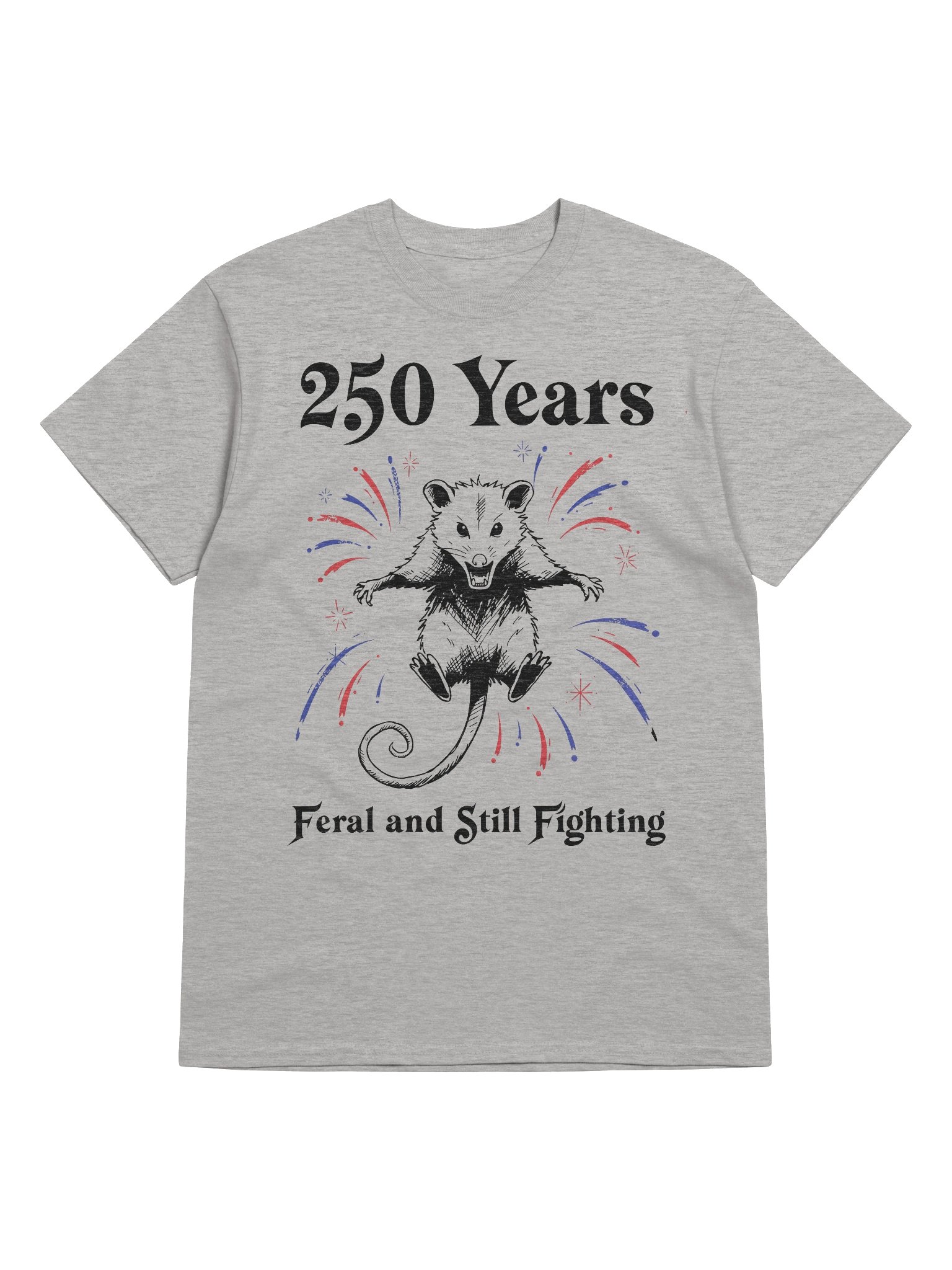 Feral Opossum Funny America 250th Bday Shirt product image (5)