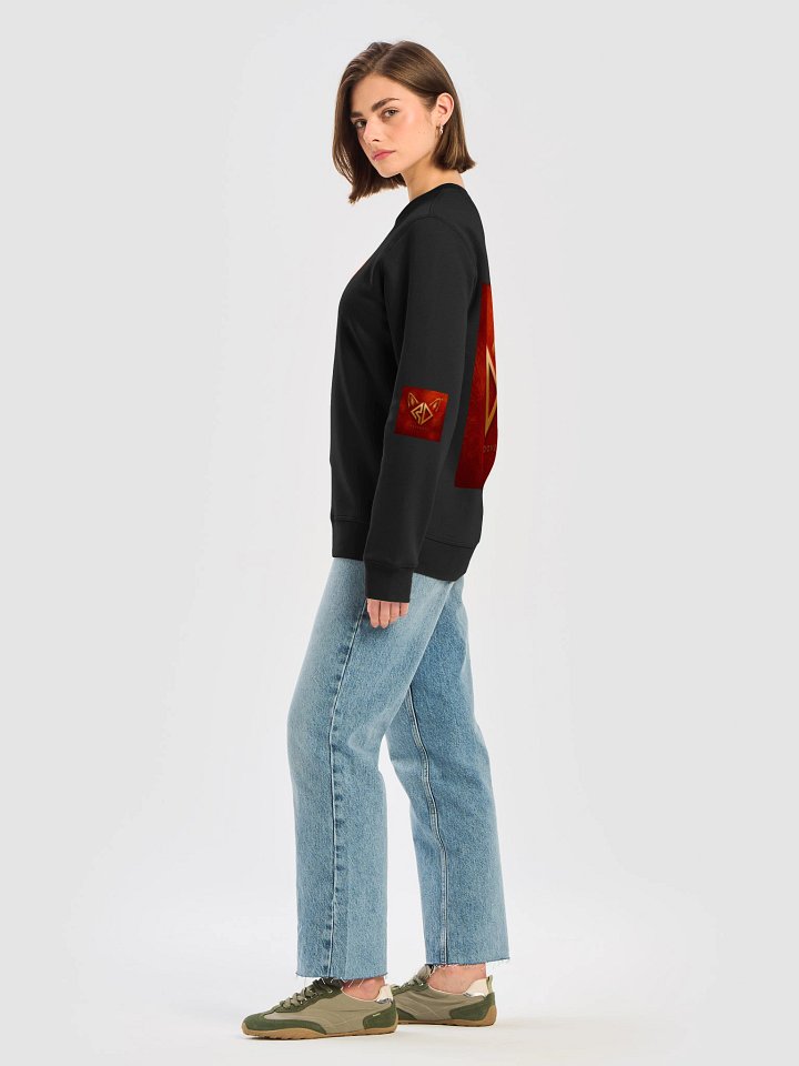 PEAFDOVE® RED CAT SIGNAL — Black Crewneck product image (2)