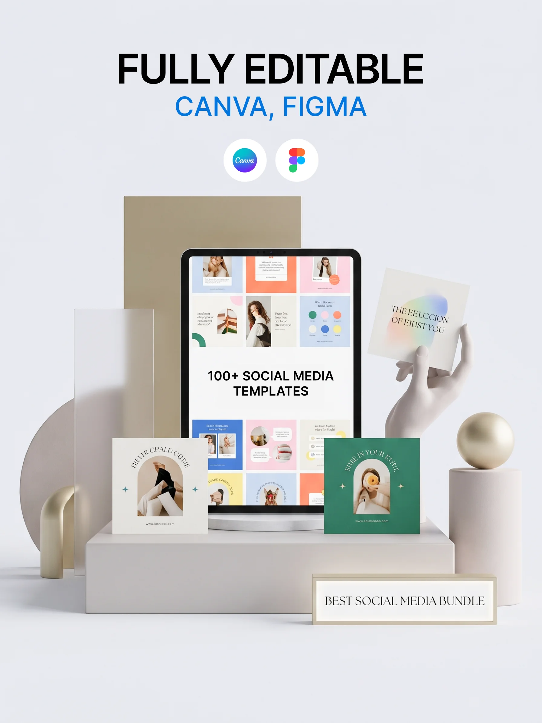Social Media Templates Bundle | 350+ Canva Templates for Instagram, LinkedIn & More product image (2)