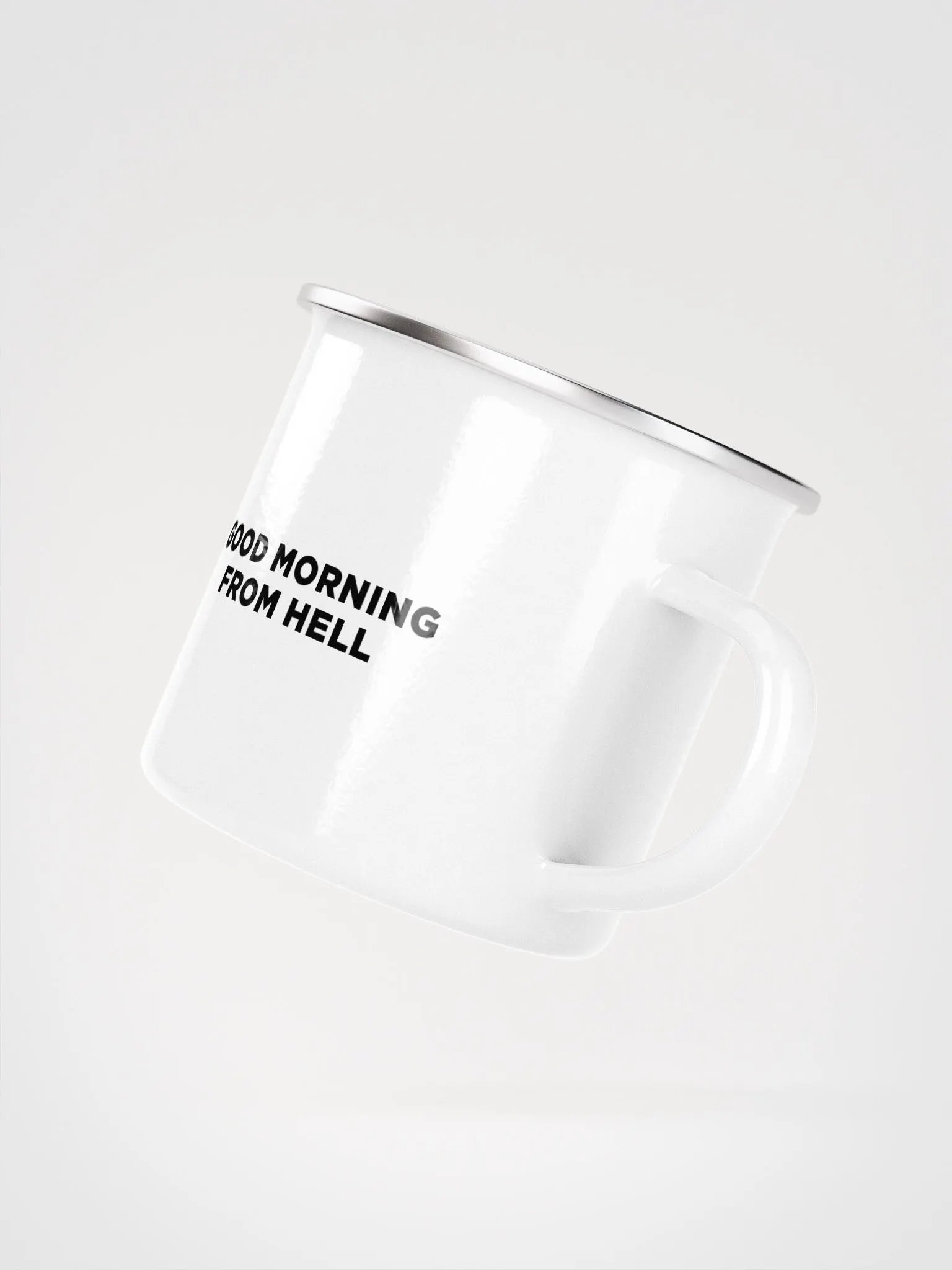Good Morning From Hell Enamel Camping Mug product image (3)