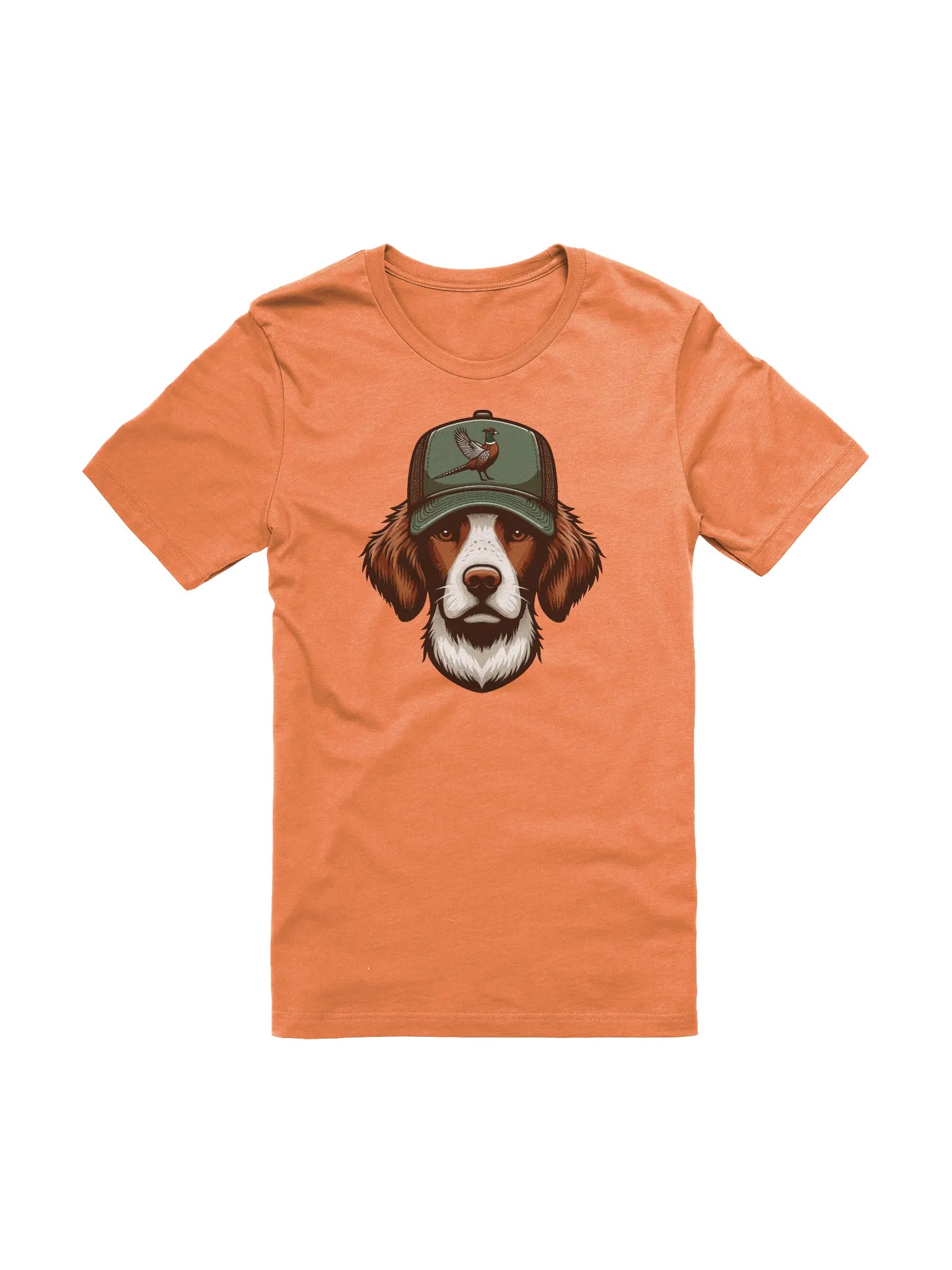 Brittany in Trucker Cap with Pheasant Design - T-Shirt product image (1)