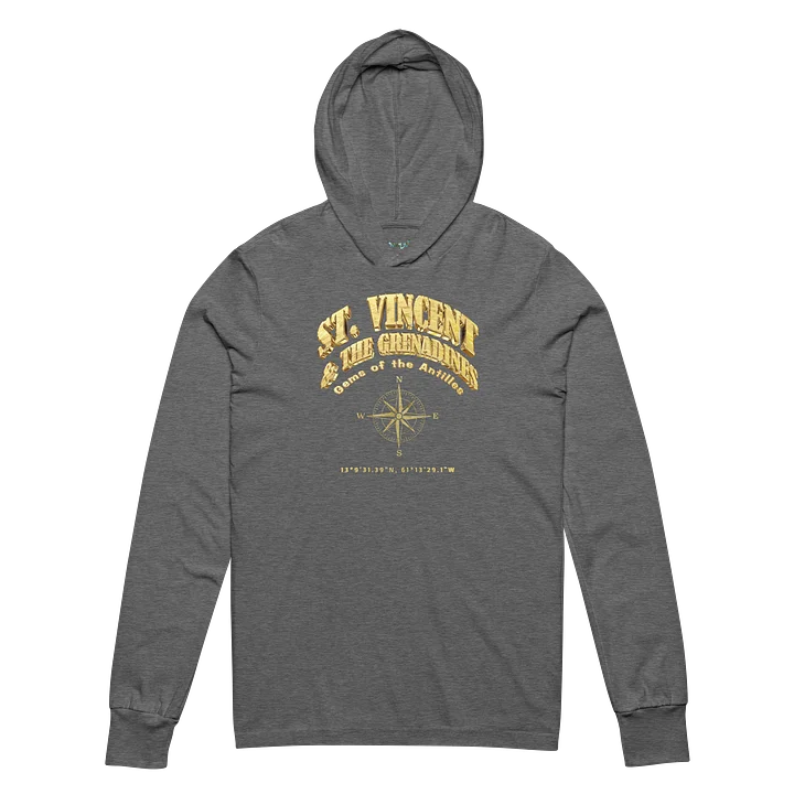 Compass - St. Vincent and the Grenadines - Vintage Gold | Unisex Hooded Long Sleeve Tee | 5 Colors product image (1)