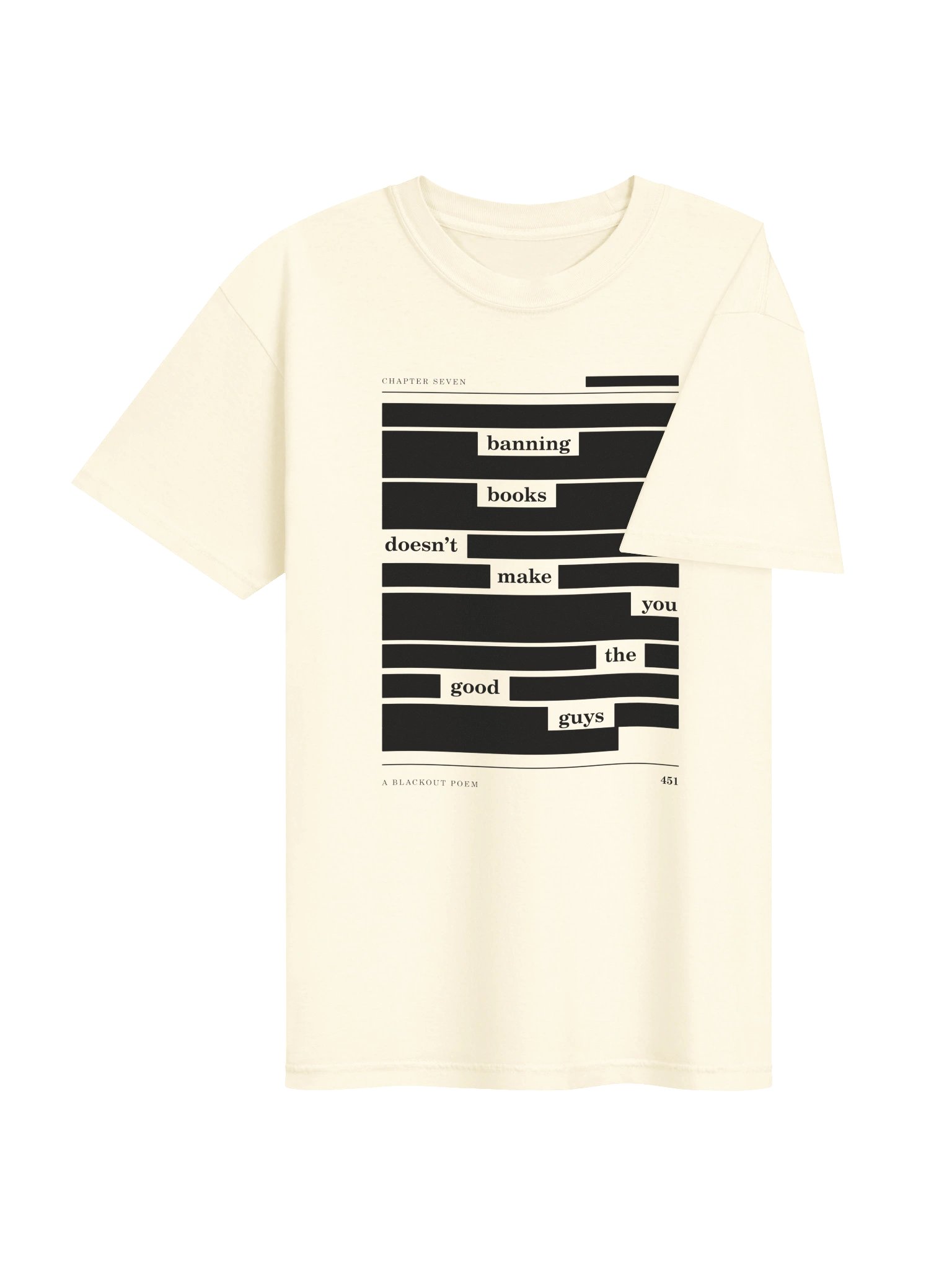 Banning Books — Blackout Poem Tee (Light) product image (4)