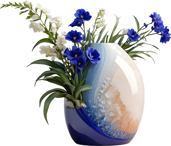 Ocean's Grace – Vase wedding decor png product image (1)