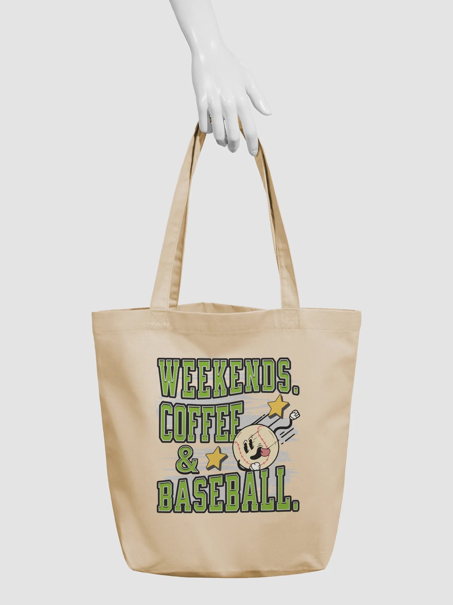 Weekends Coffee And Baseball Flying Tote Bag product image (6)