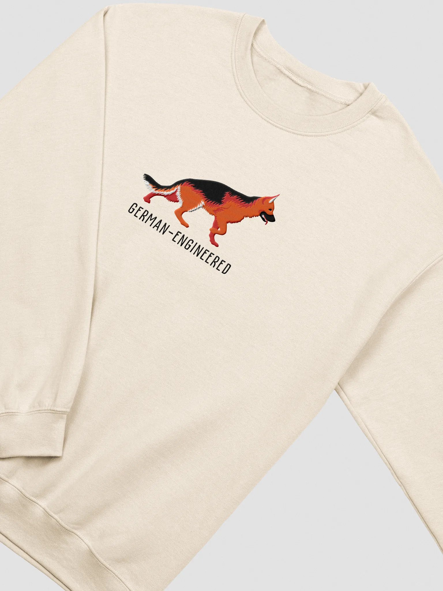 German-Engineered Sweatshirt (Embroidered) of a German Shepherd(Red) product image (6)