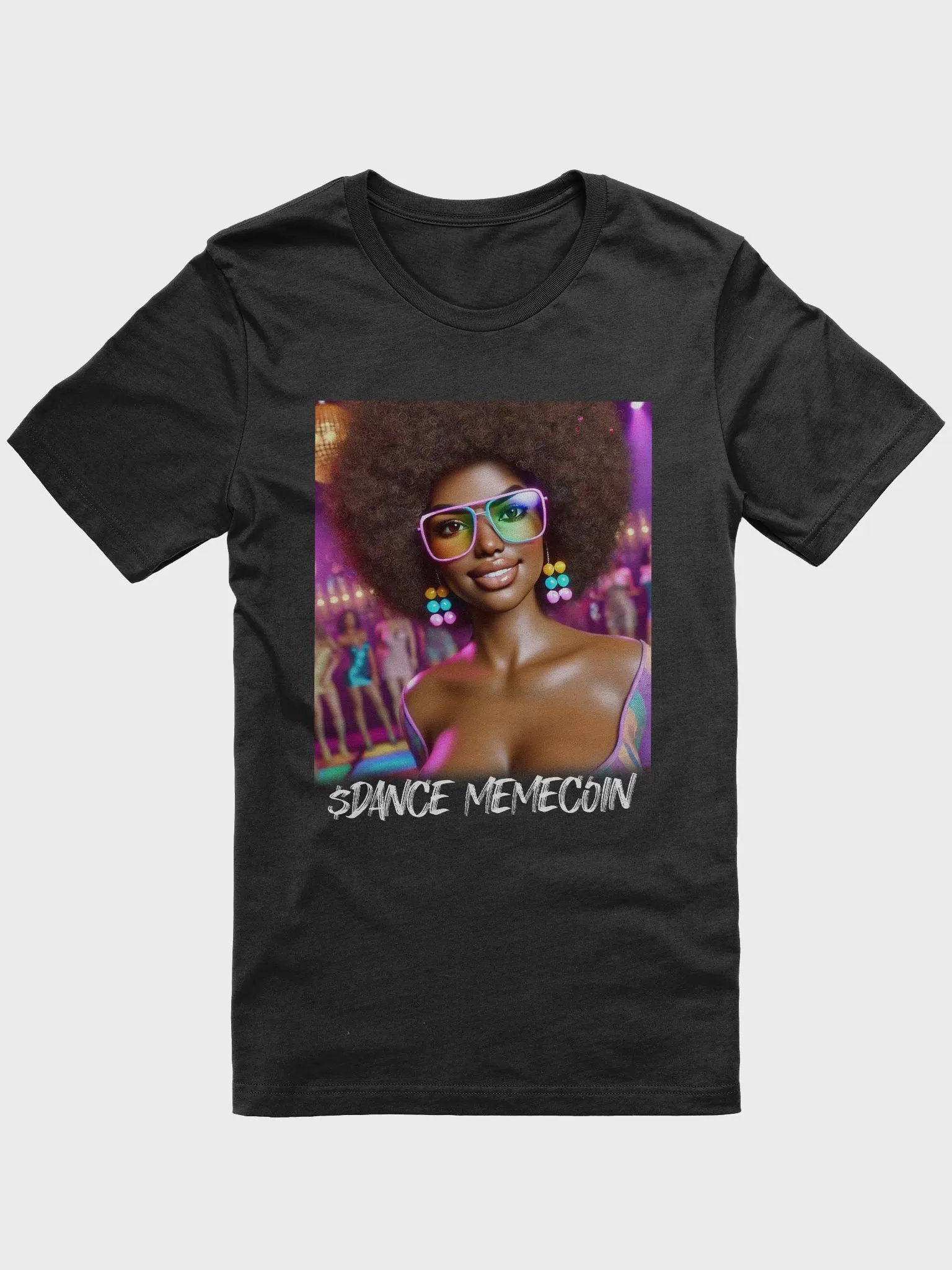 AFRO DIVA - DANCE MEMECOIN - PREMIUM TEE - BLACK product image (5)