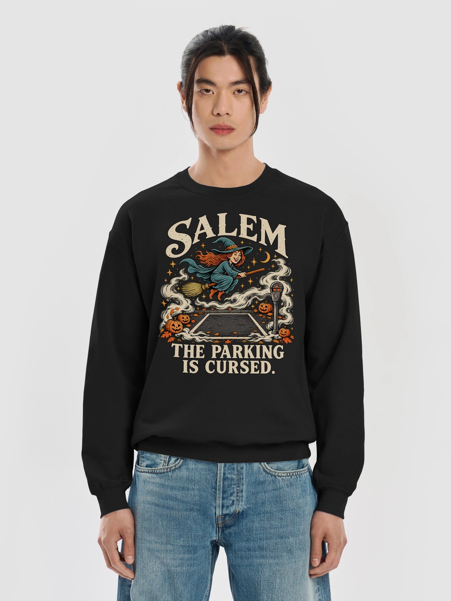 Salem: The Parking Is Cursed Crewneck Sweatshirt product image (5)
