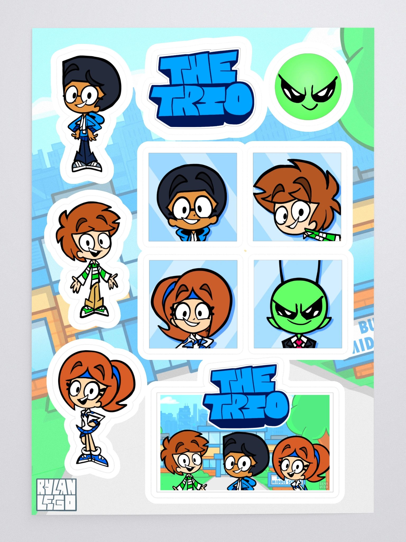 The Trio Sticker Sheet product image (1)