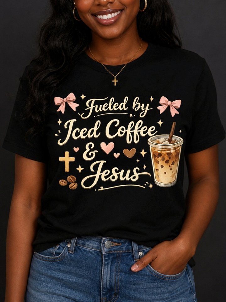 Iced Coffee & Jesus Aesthetic Shirt product image (1)