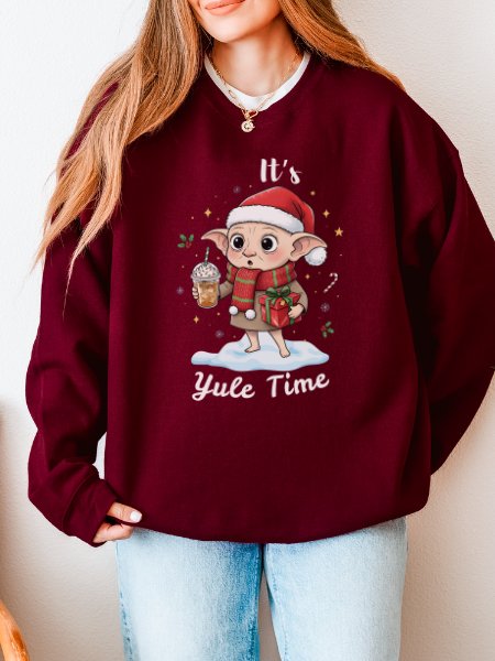 House Elf Magical Yule Christmas Cozy Minimalist Sweatshirt product image (9)