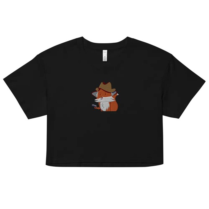 Women's Embroidered Fox Cowboy Crop Top product image (2)