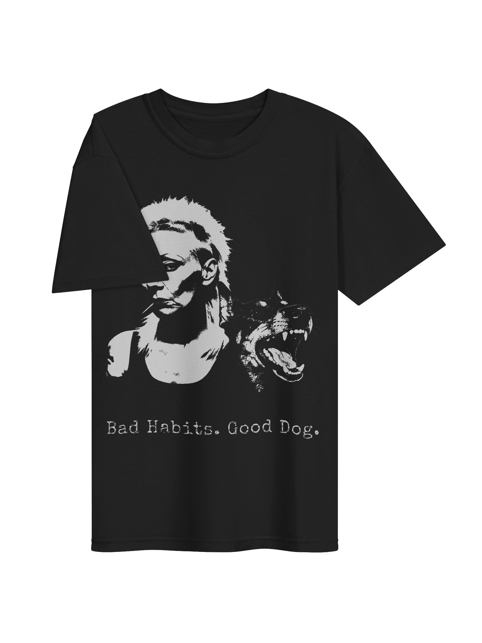 Bad Habits. Good Dog. // Heavyweight Vintage Graphic Tee product image (3)
