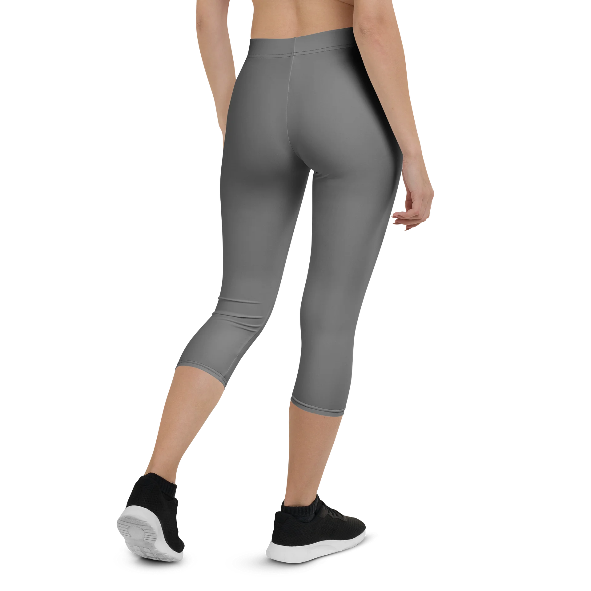 His House Womens Performance Crop Leggings - Grey product image (3)