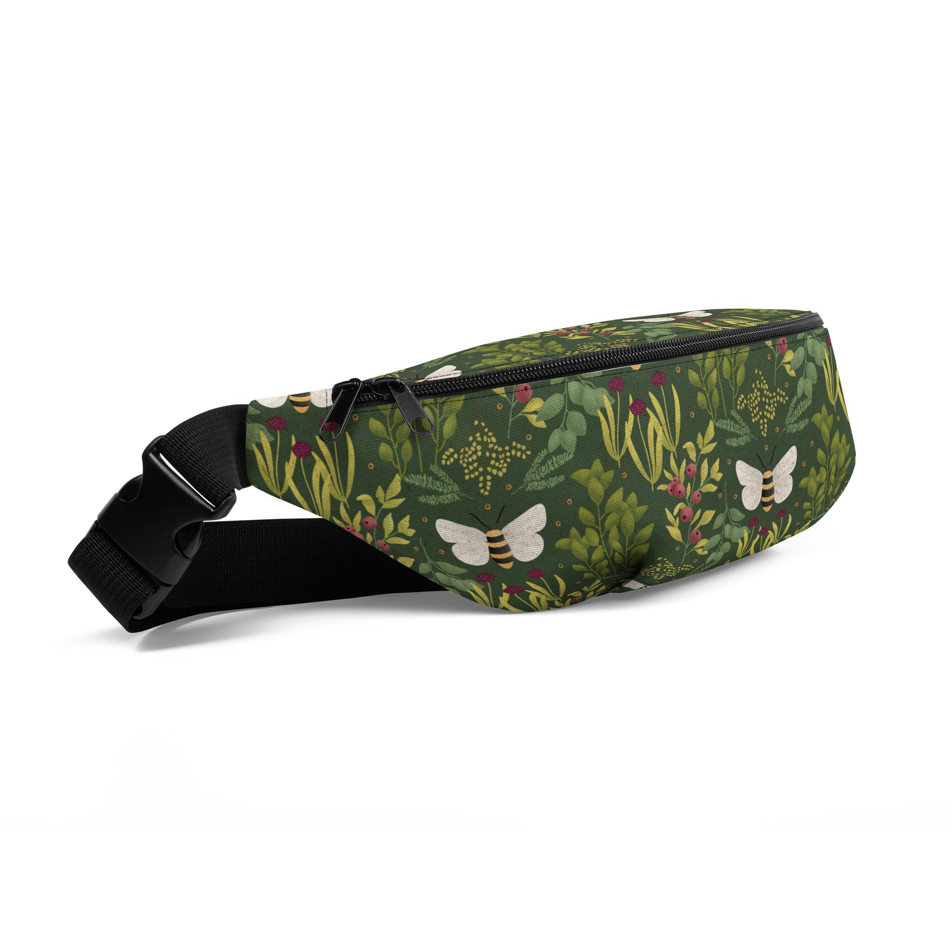 Bees and Foliage Canvas Fanny Pack product image (2)