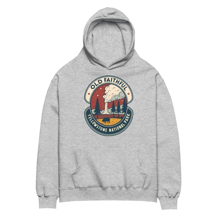 Old Faithful Yellowstone National Park Emblem Hoodie product image (8)