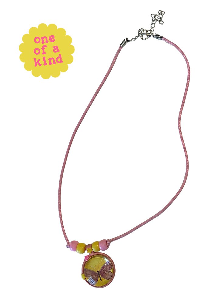 Pink Butterfly Necklace product image (1)