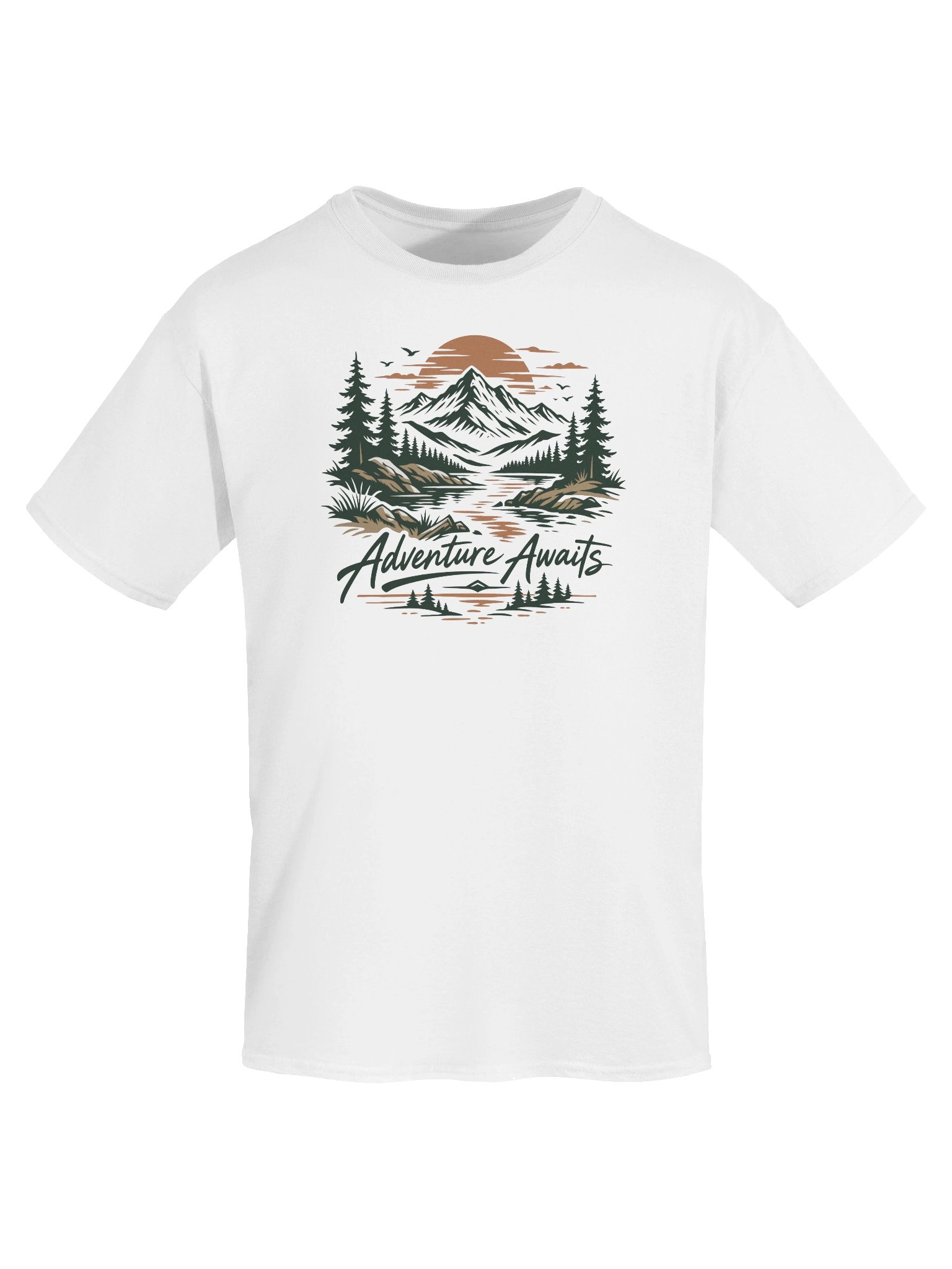 Adventure Awaits – Mountain Sunset Graphic Tee product image (43)