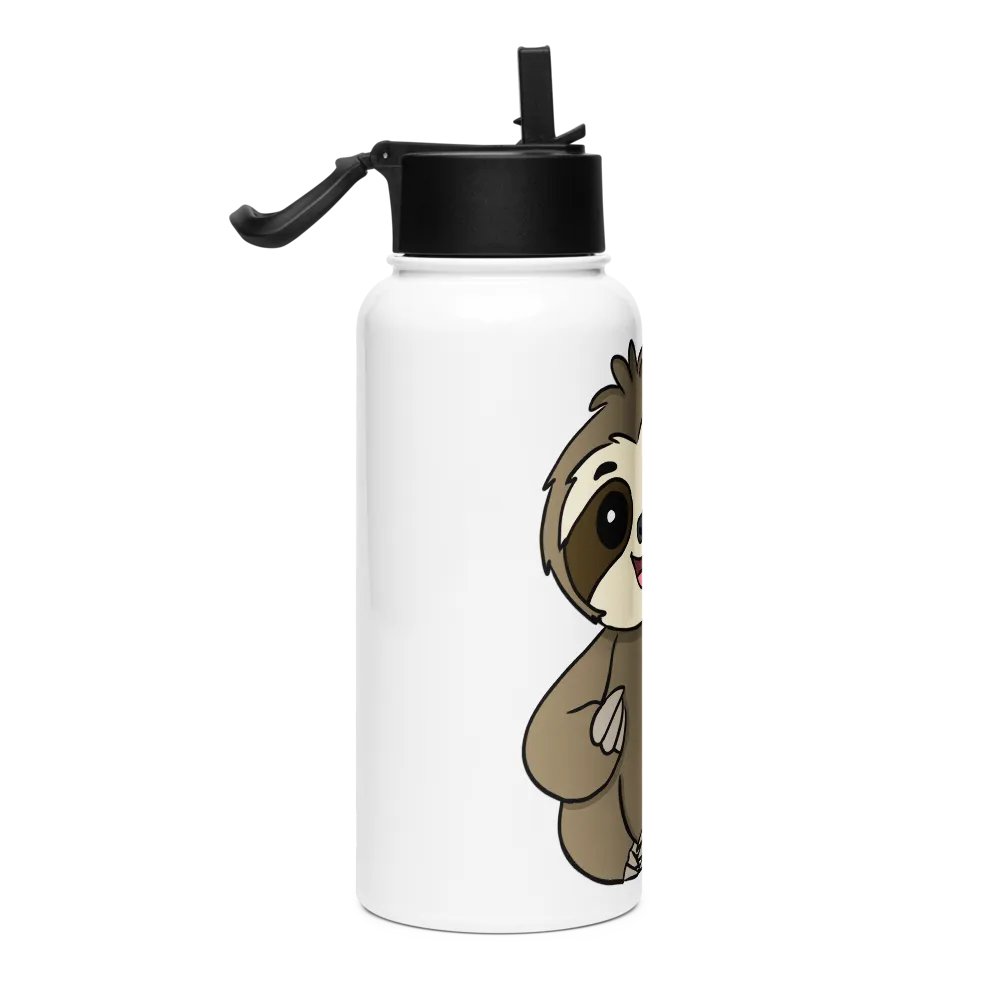 Stainless Steel Water bottle With Straw - Wave product image (4)