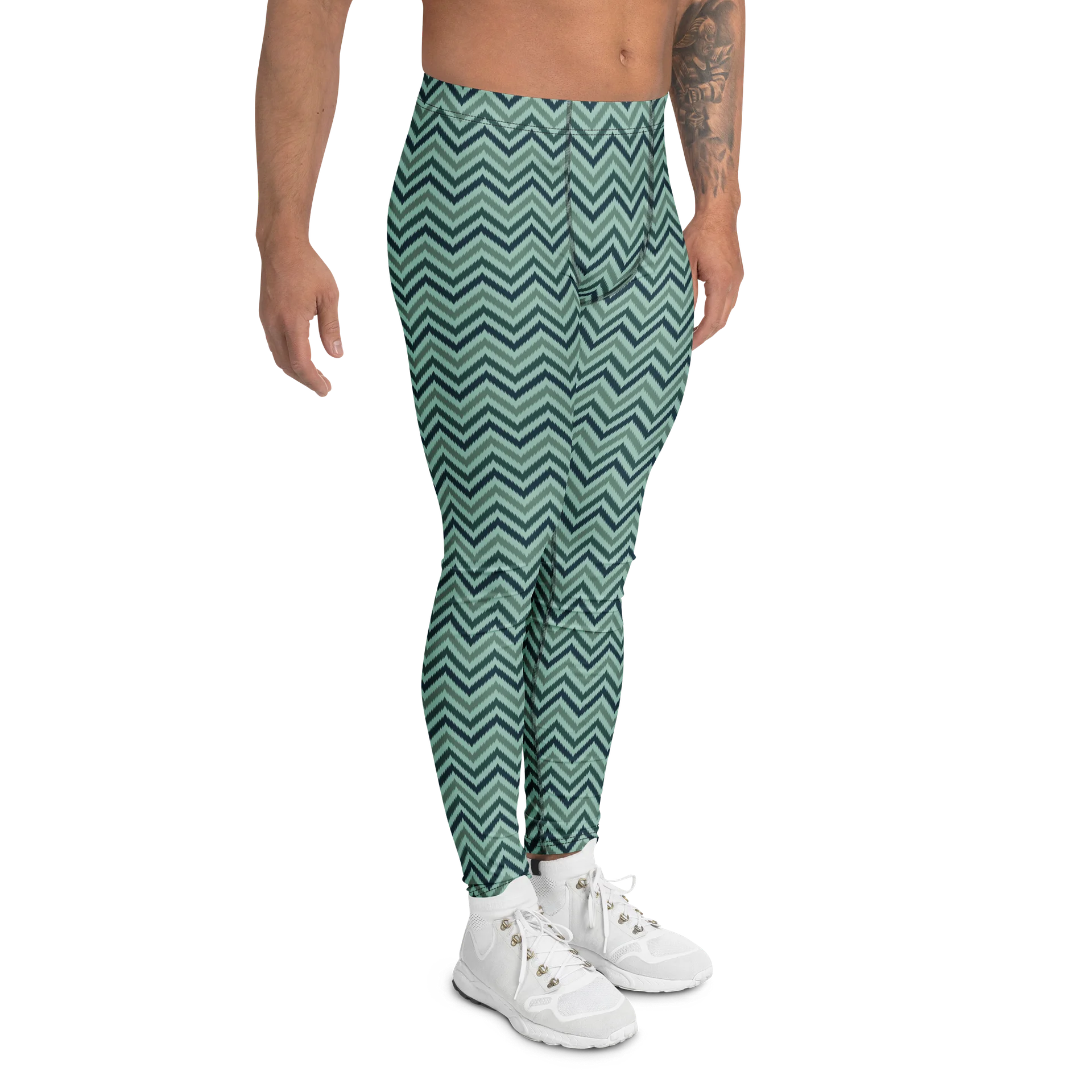 Comfortable Men’s Leggings Chevron Zig Zag Print product image (3)