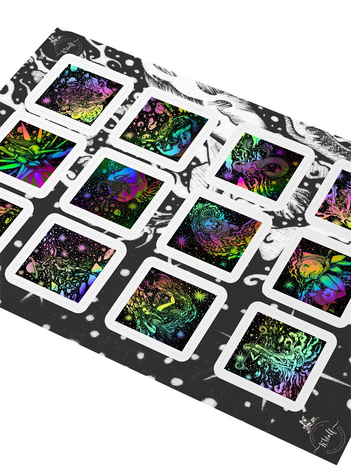 Cosmic Kaleidoscope zodiac Sticker Sheet product image (2)