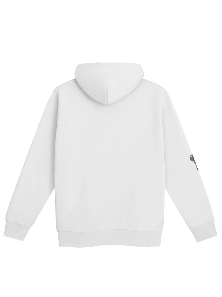 The Gatekeeper’s Key – White Sigil Arm Edition (Front + Right Sleeve Print) | Organic Hoodie product image (2)