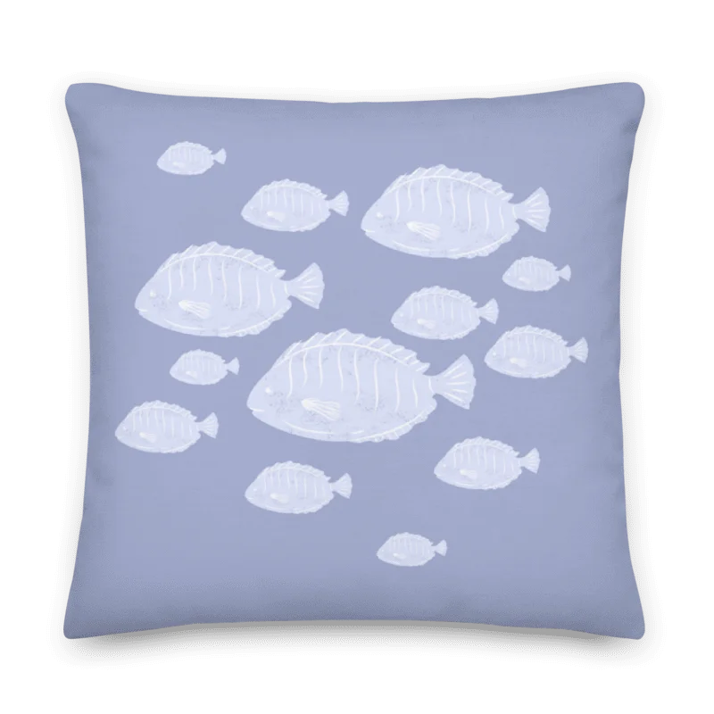 Blue Fishes Premium Pillow/FISCHMUSTER IN BLAU Premium Kissen product image (5)