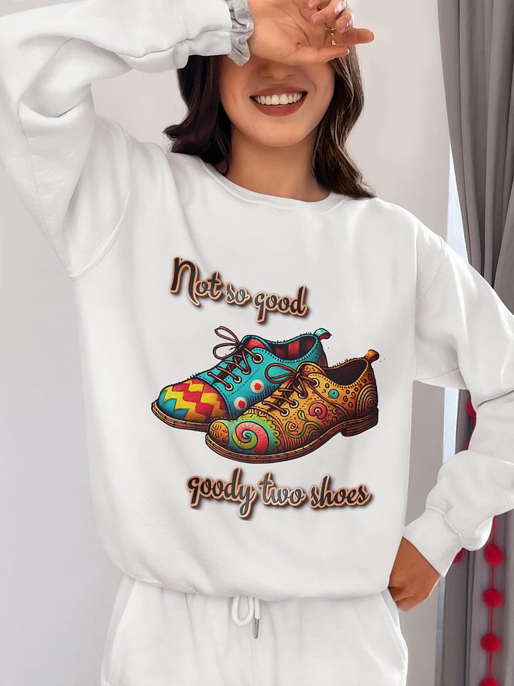 Colorful Mismatched Shoes Art - 'Not So Good, Goody Two Shoes' Retro Design