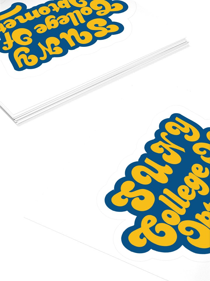 SUNY Optometry - Huffed Font Vinyl Sticker product image (2)