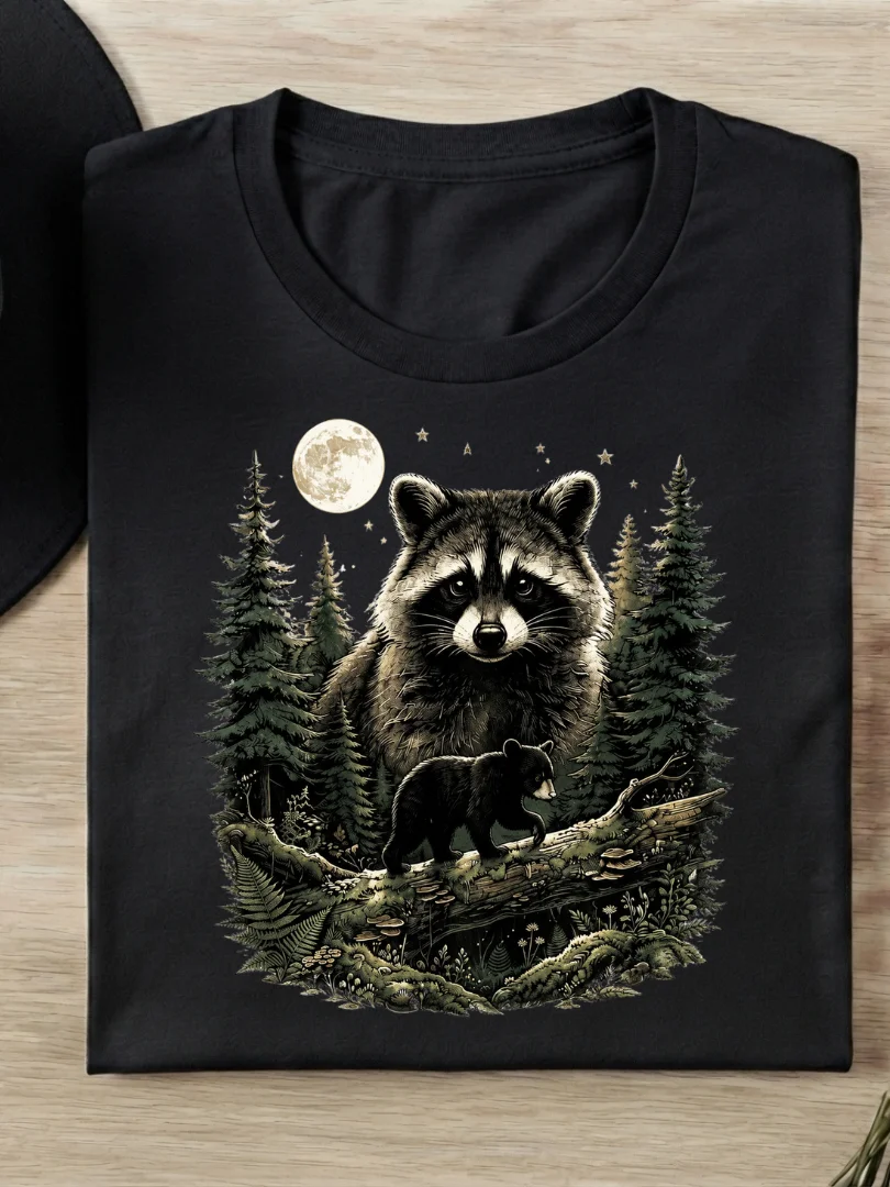 Raccoon Bear Cub Vintage T-Shirt product image (1)