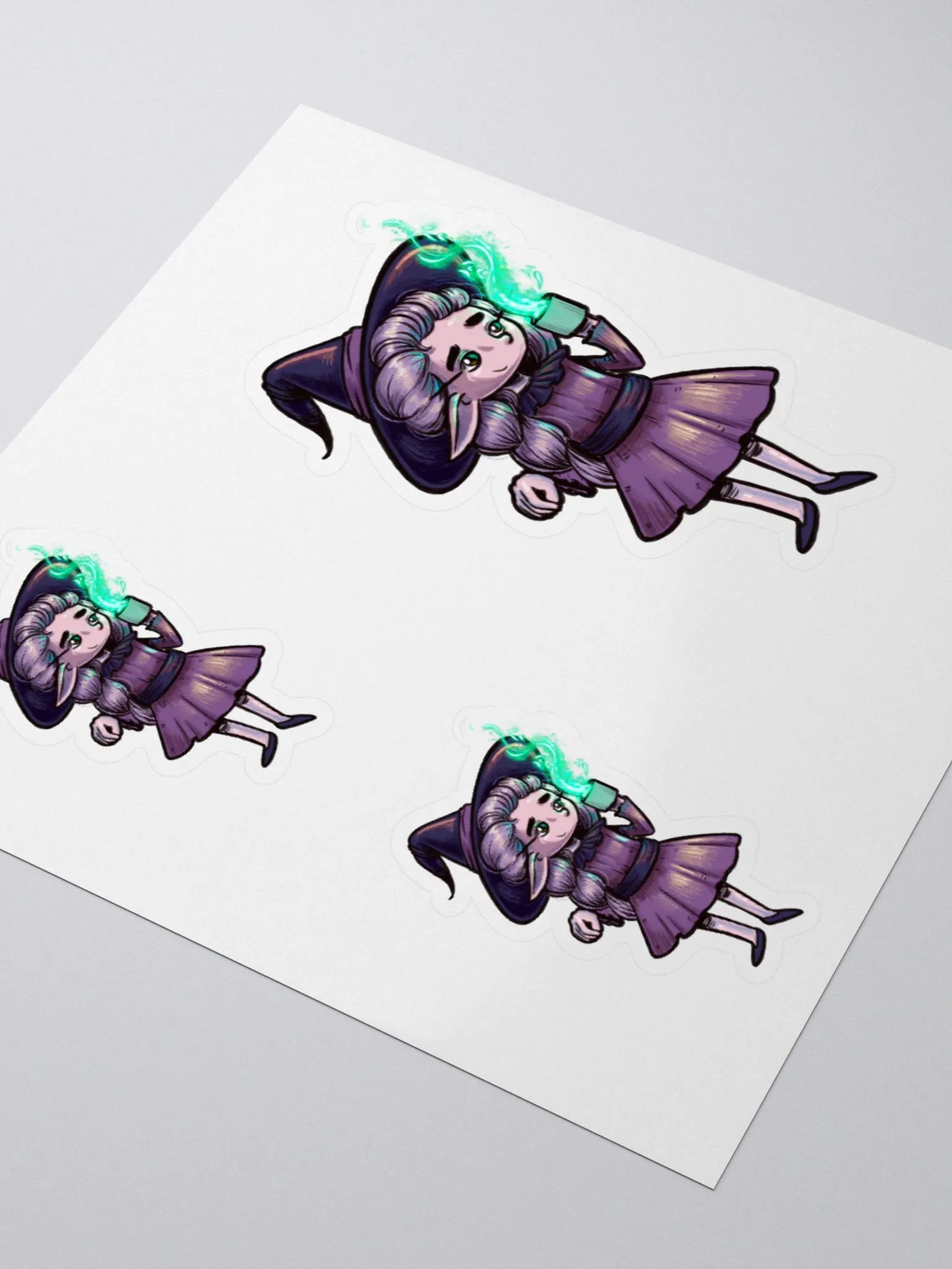 Witch with Strange Magic Mug Sticker - Enchanting Halloween Decal product image (3)