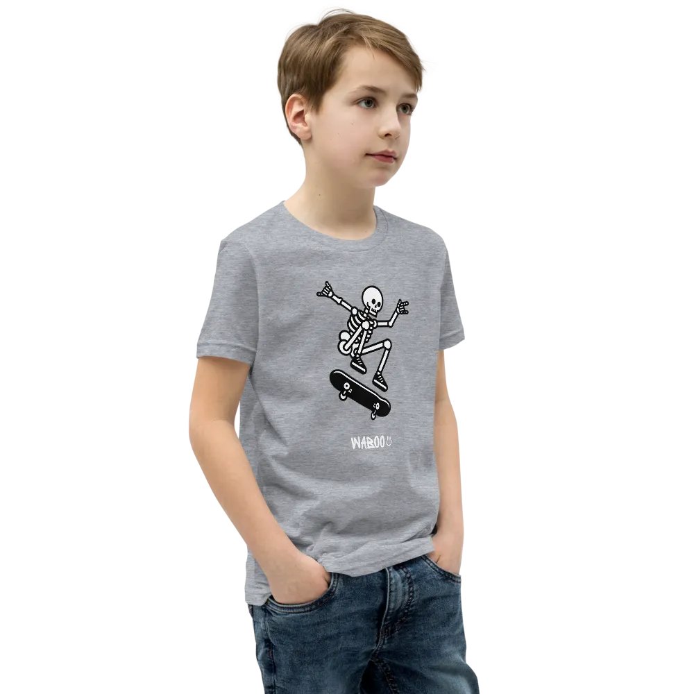 Skateboarding Skeleton Youth T-Shirt product image (143)