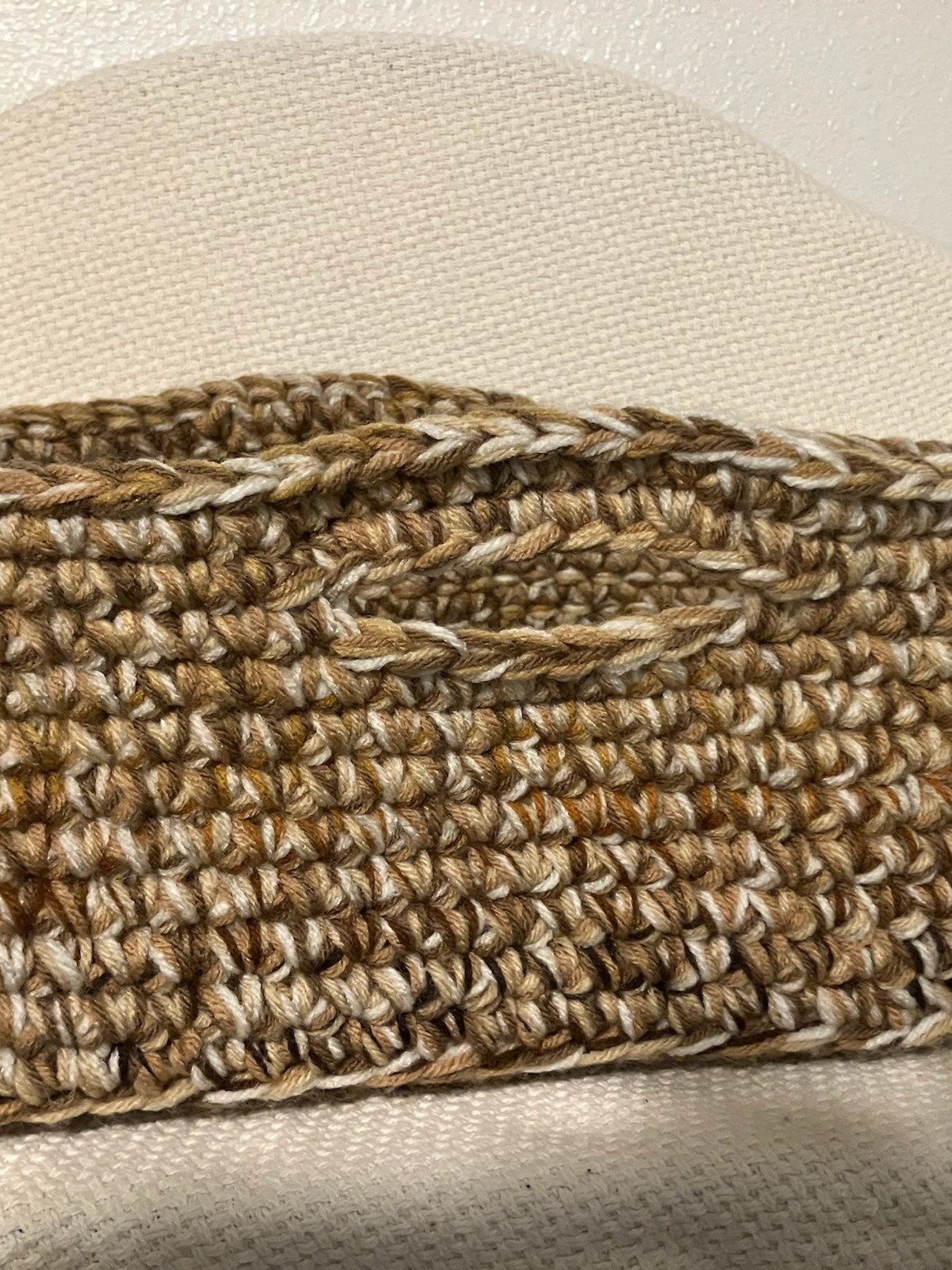 Golden Harvest - One-of-a-Kind Designer Crochet Basket product image (3)